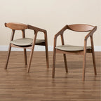Lot de 2 chaises de salle à manger gris/noir de style milieu de siècle