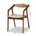 Lot de 2 chaises de salle à manger gris/noir de style milieu de siècle