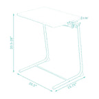 Table d'ordinateur portable pliable noire/blanche, 1 personne