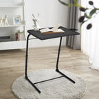 Table d'ordinateur portable pliable noire/blanche, 1 personne