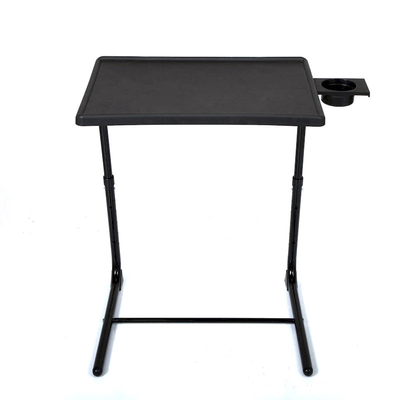 Table d'ordinateur portable pliable noire/blanche, 1 personne