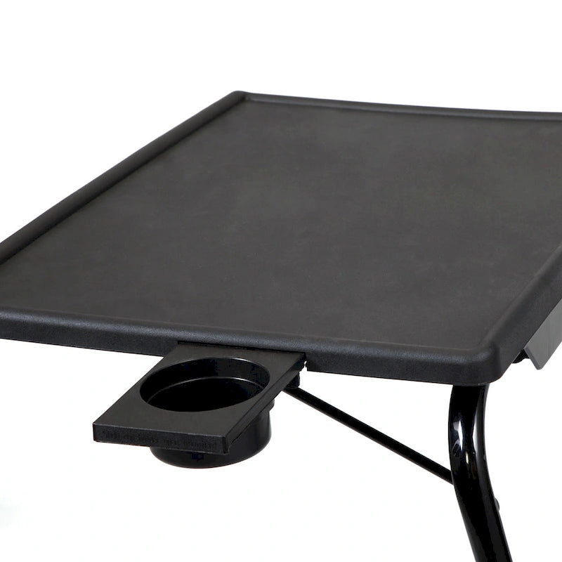 Table d'ordinateur portable pliable noire/blanche, 1 personne