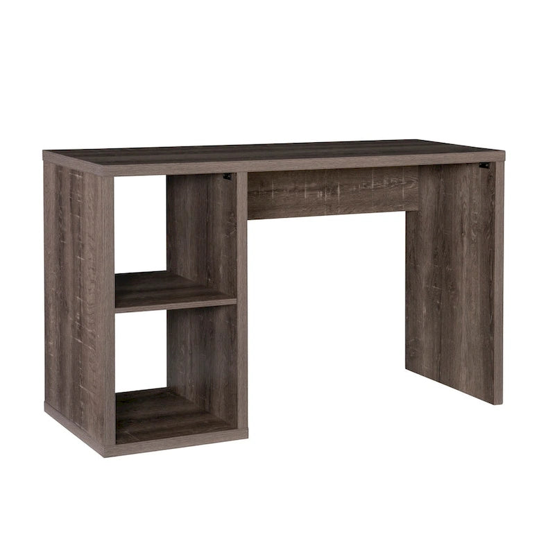 Bureau de rangement 2 casiers, 1 personne, Expresso/Gris/Blanc