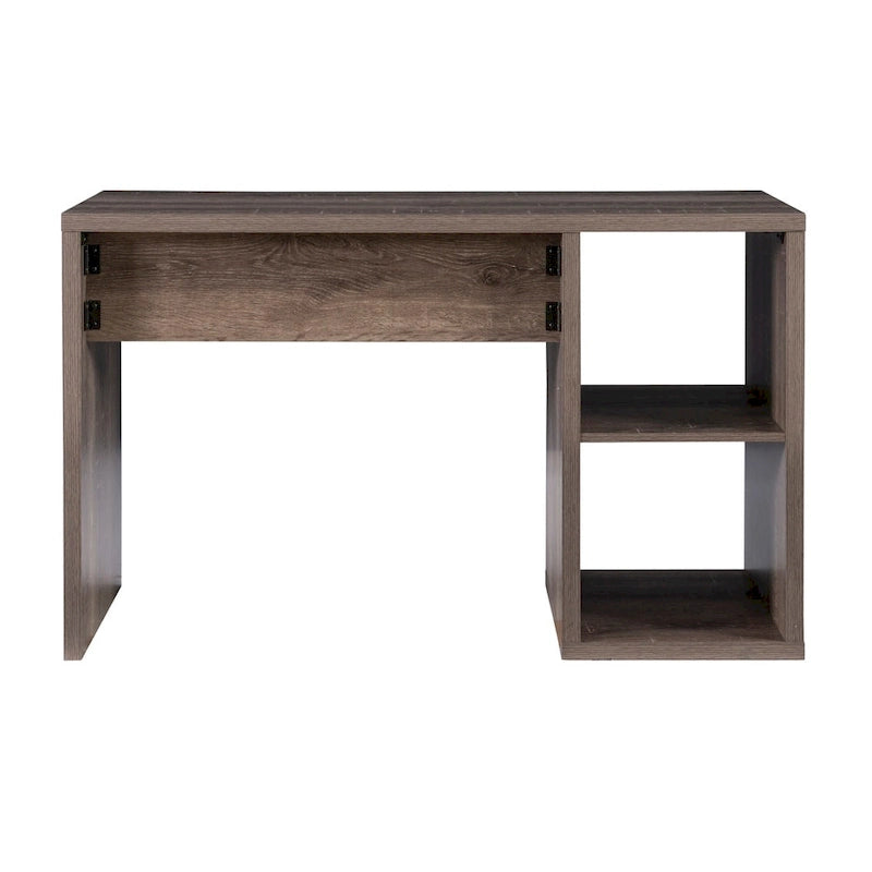 Bureau de rangement 2 casiers, 1 personne, Expresso/Gris/Blanc