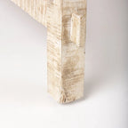 Table basse ronde en bois massif blond de 36", style rustique, pour 1 personne