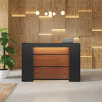 Comptoir d'accueil LED Blanc/Brun - 1 personne