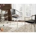 Fauteuil en rotin noir, style Mid-Century, lot de 2