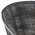 Fauteuil en rotin noir, style Mid-Century, lot de 2
