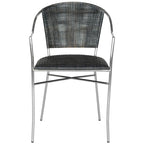 Fauteuil en rotin noir, style Mid-Century, lot de 2