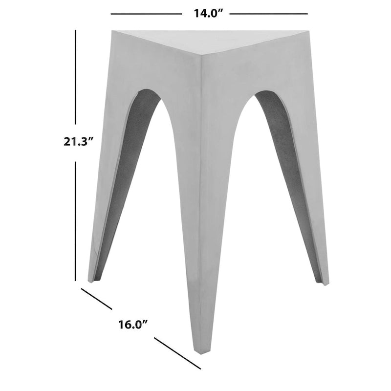 Table d'appoint triangulaire Silver, moderne, 1 personne