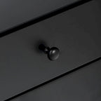 Table de chevet 2 tiroirs Mid-Century – Chêne clair / Noir / Chêne / Blanc