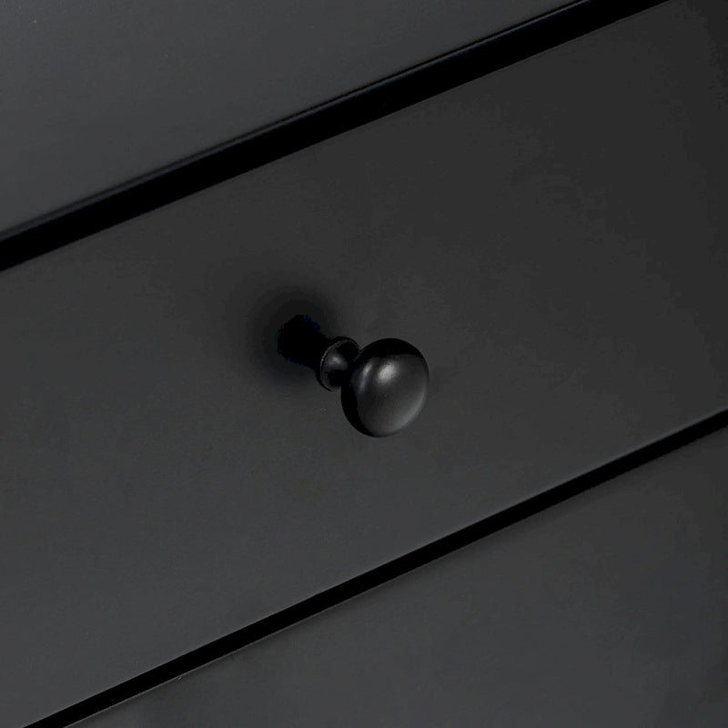 Table de chevet 2 tiroirs Mid-Century – Chêne clair / Noir / Chêne / Blanc