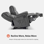 Causeuse inclinable électrique avec console, 2 places, Marron/Gris/Bleu