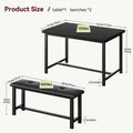 Industrial style dining table and chairs