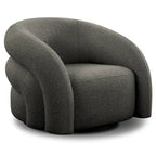 Fauteuil pivotant Boucle – Vert genévrier / Blanc ivoire, un siège