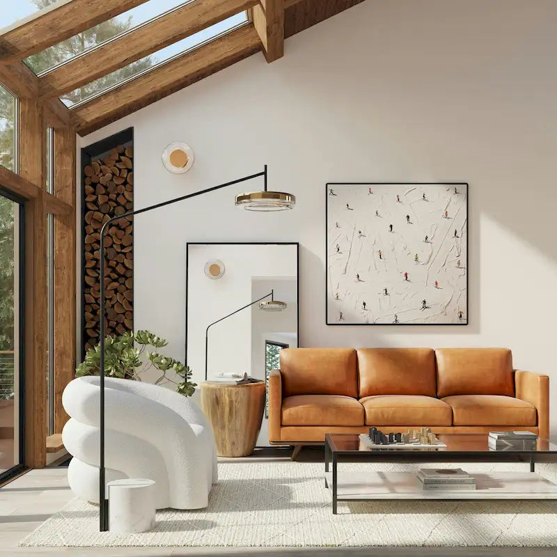 Fauteuil pivotant Boucle – Vert genévrier / Blanc ivoire, un siège