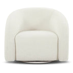 Fauteuil pivotant Boucle – Vert genévrier / Blanc ivoire, un siège