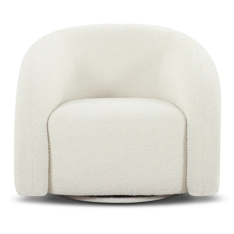 Fauteuil pivotant Boucle – Vert genévrier / Blanc ivoire, un siège