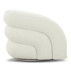 Fauteuil pivotant Boucle – Vert genévrier / Blanc ivoire, un siège