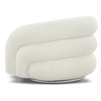 Fauteuil pivotant Boucle – Vert genévrier / Blanc ivoire, un siège