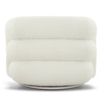 Fauteuil pivotant Boucle – Vert genévrier / Blanc ivoire, un siège
