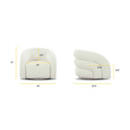 Fauteuil pivotant Boucle – Vert genévrier / Blanc ivoire, un siège