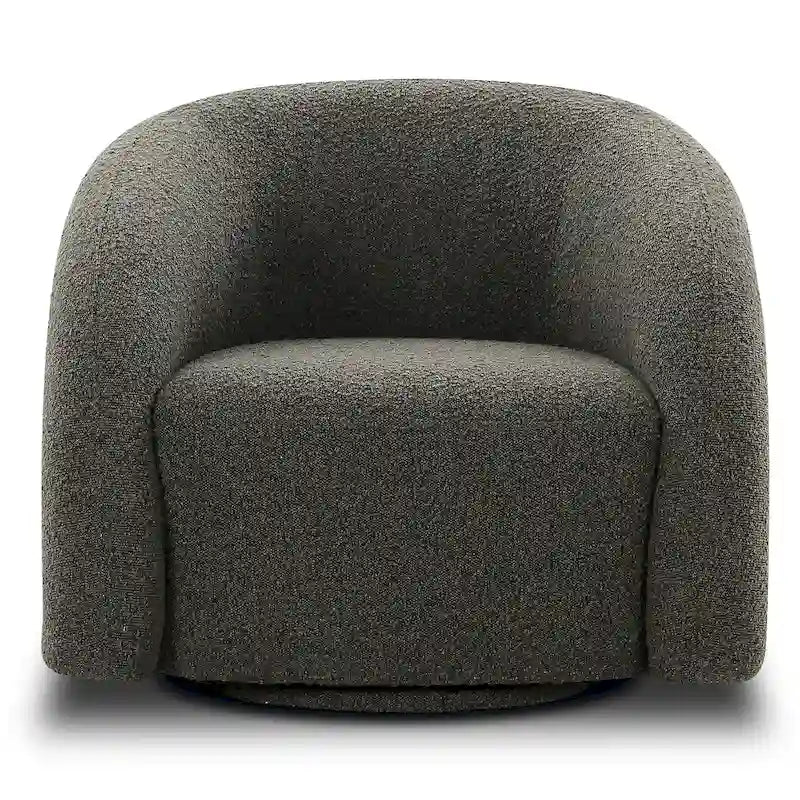 Fauteuil pivotant Boucle – Vert genévrier / Blanc ivoire, un siège