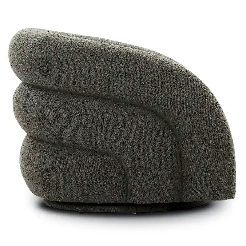 Fauteuil pivotant Boucle – Vert genévrier / Blanc ivoire, un siège