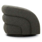 Fauteuil pivotant Boucle – Vert genévrier / Blanc ivoire, un siège