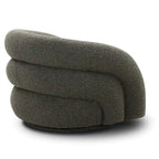 Fauteuil pivotant Boucle – Vert genévrier / Blanc ivoire, un siège