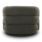 Fauteuil pivotant Boucle – Vert genévrier / Blanc ivoire, un siège