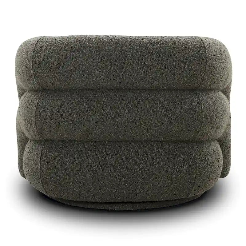 Fauteuil pivotant Boucle – Vert genévrier / Blanc ivoire, un siège