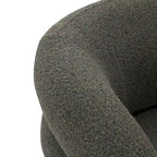 Fauteuil pivotant Boucle – Vert genévrier / Blanc ivoire, un siège