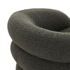 Fauteuil pivotant Boucle – Vert genévrier / Blanc ivoire, un siège