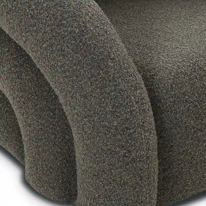 Fauteuil pivotant Boucle – Vert genévrier / Blanc ivoire, un siège
