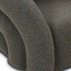 Fauteuil pivotant Boucle – Vert genévrier / Blanc ivoire, un siège
