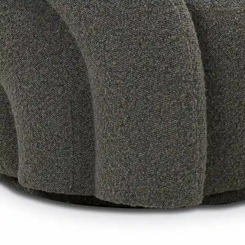 Fauteuil pivotant Boucle – Vert genévrier / Blanc ivoire, un siège
