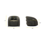 Fauteuil pivotant Boucle – Vert genévrier / Blanc ivoire, un siège