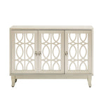 Bahut/Cabinet Champagne/Noir Mirroir 3 Portes pour 1 Personne