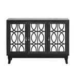 Bahut/Cabinet Champagne/Noir Mirroir 3 Portes pour 1 Personne