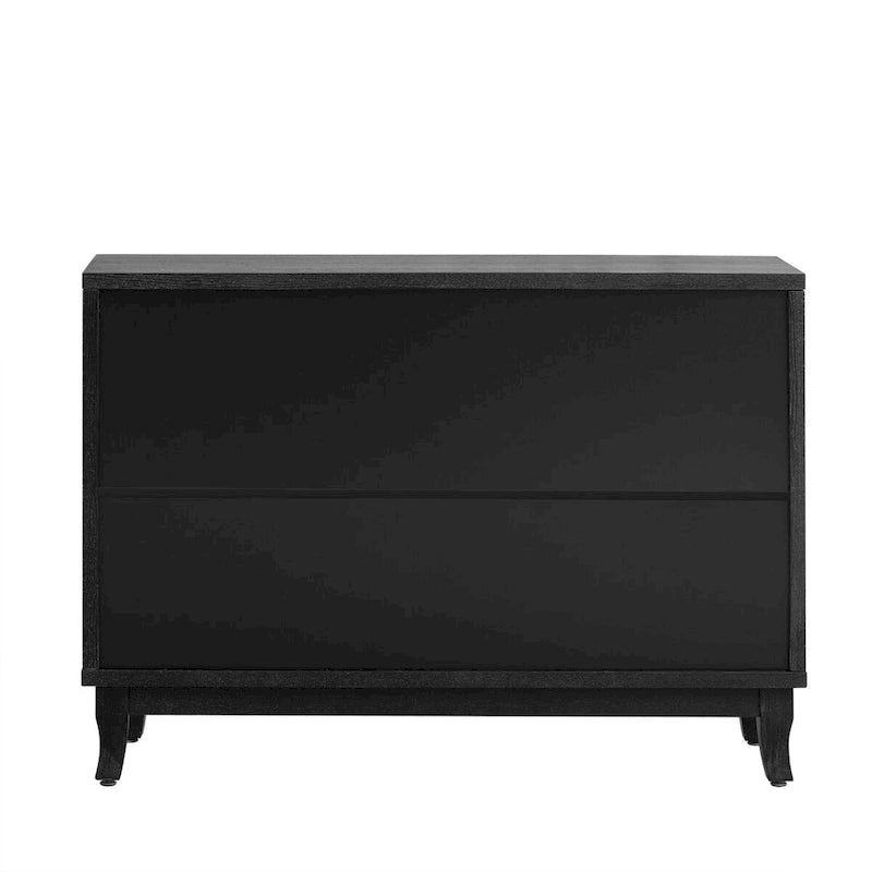 Bahut/Cabinet Champagne/Noir Mirroir 3 Portes pour 1 Personne