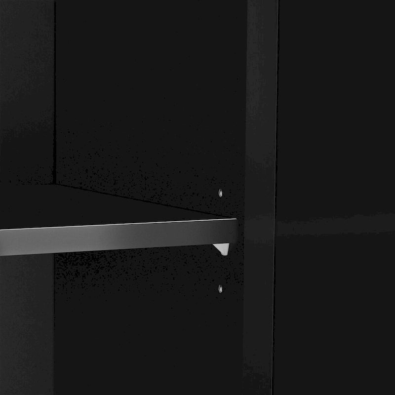 Bahut/Cabinet Champagne/Noir Mirroir 3 Portes pour 1 Personne
