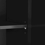 Bahut/Cabinet Champagne/Noir Mirroir 3 Portes pour 1 Personne