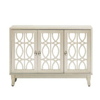 Bahut/Cabinet Champagne/Noir Mirroir 3 Portes pour 1 Personne