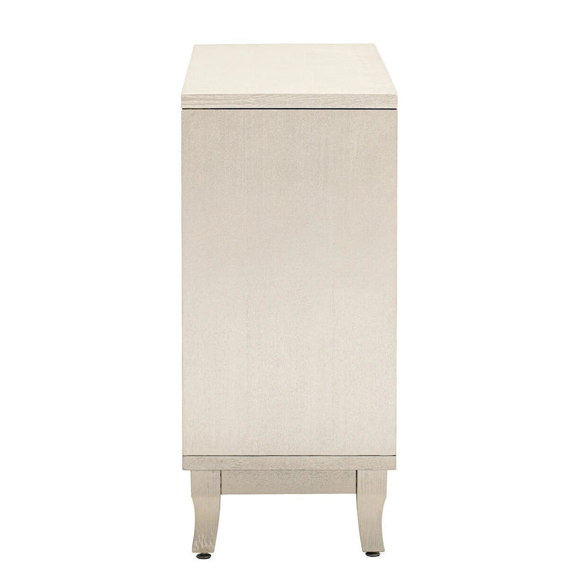 Bahut/Cabinet Champagne/Noir Mirroir 3 Portes pour 1 Personne