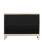 Bahut/Cabinet Champagne/Noir Mirroir 3 Portes pour 1 Personne