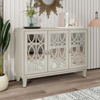 Bahut/Cabinet Champagne/Noir Mirroir 3 Portes pour 1 Personne