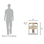 Chaise de salle à manger en peau de mouton beige – Une seule