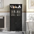 Armoire de rangement de salle de bain noire / blanche / marron / naturelle — Autonome, pour 1 personne