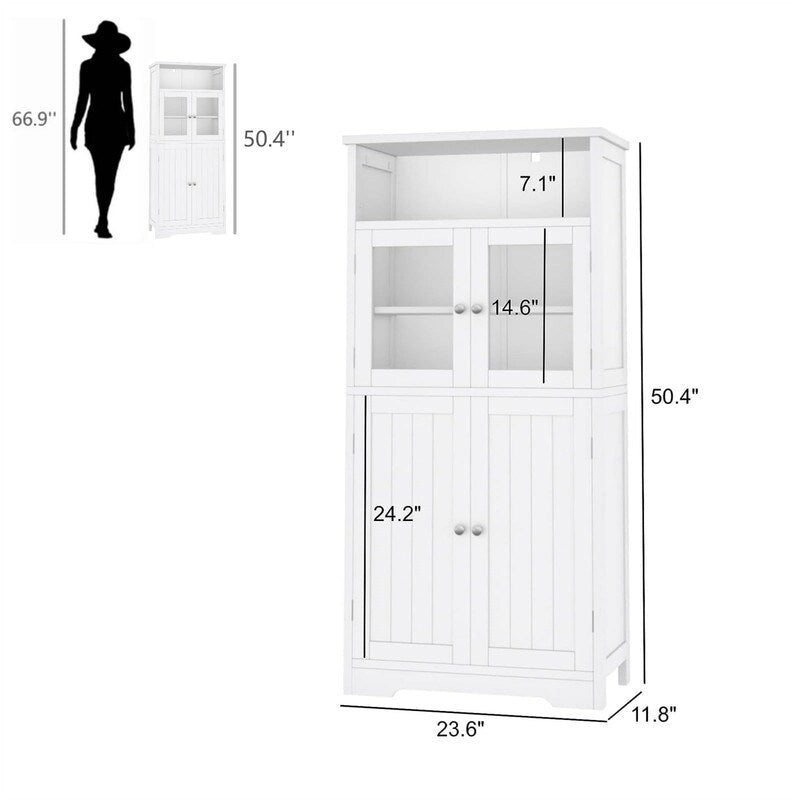 Armoire de rangement de salle de bain noire / blanche / marron / naturelle — Autonome, pour 1 personne